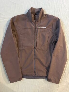 Men's Helly Hansen Soft Shell Full Zip Jacket Brown M